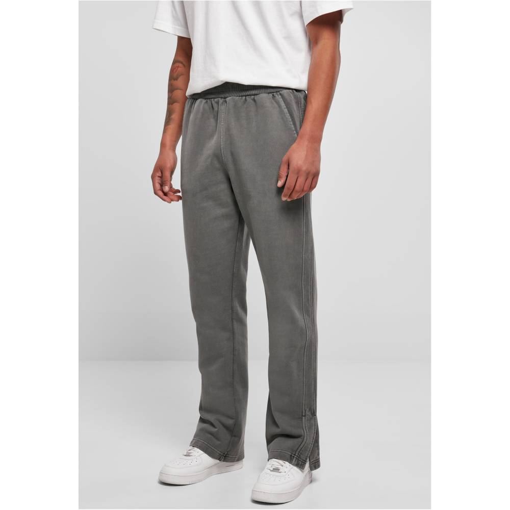 Urban Classics - Heavy Terry Garment Dye Slit Mens jogging pants - Grey